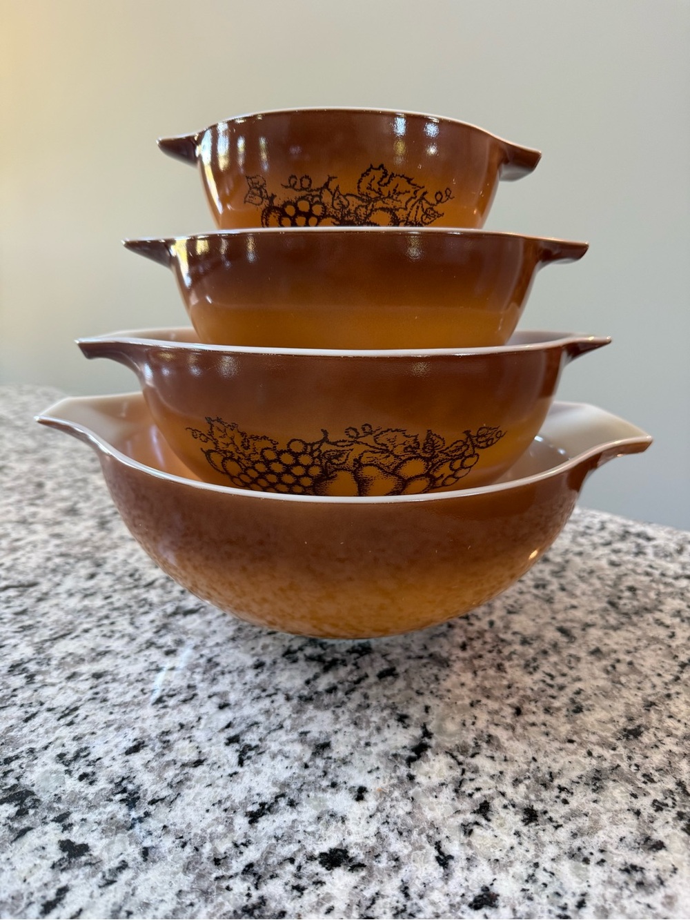 Vintage Pyrex Old Orchard Cinderella Bowls